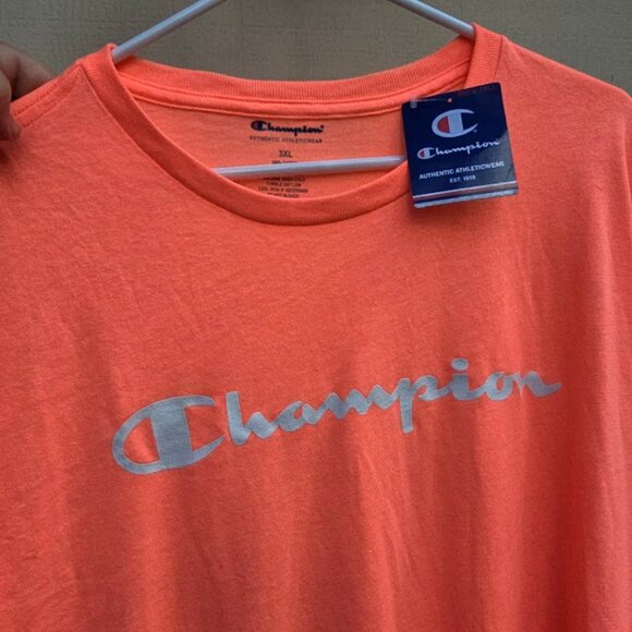 Champion 3X Large Athletic Wear Neon Orange Tshirt New With Tags . Bright - Picture 2 of 5